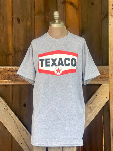 Texaco Logo Tee- Heather Grey